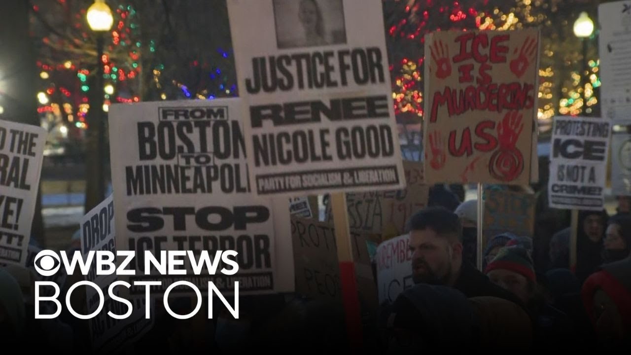 Hundreds gather on Boston Common to protest federal agents shooting ...