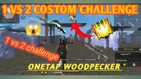 2 Random Player Costom challenge !! 1 vs 2 Free Fire 2024 😈 !