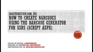 How to Create Barcodes in #SSRSReportDesigner using the IDAutomation SSRS Barcode Generator