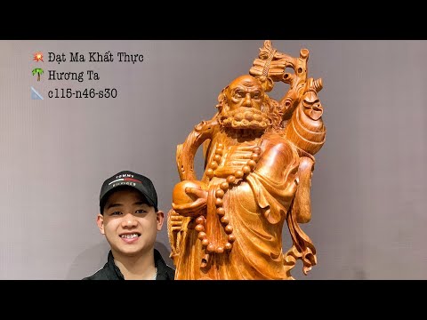 Video Tượng Đạt Ma Sư Tổ đẹp , làm bằng gỗ hương Gia Lai - youtube