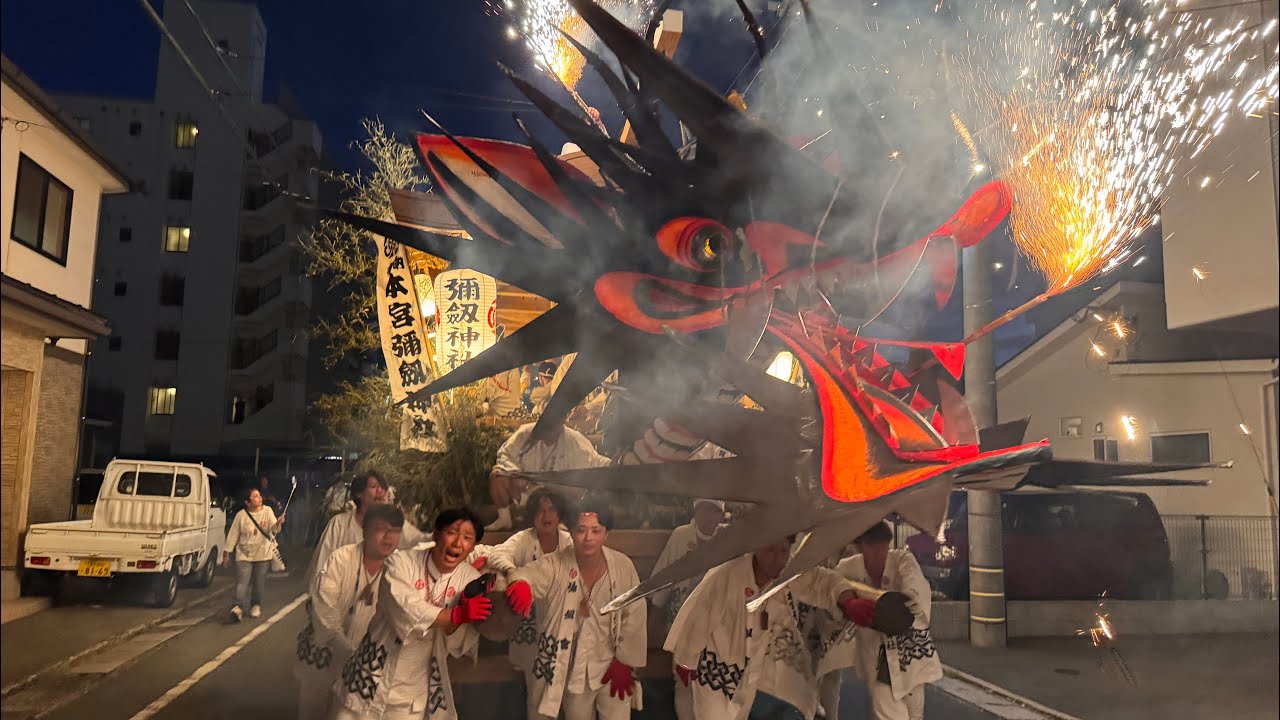 大牟田大蛇山祇園祭2025 大蛇山巡行〜宵山　本町本宮弥劒神社