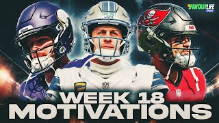DFS Smash Plays! | Fantasy Football Week 18 Player & Team Incentives
