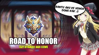 AKU NYAMAR JADI CEWE TAPI MINTA GENDONGAN KE HONOR DI PUBLIC MOBILE LEGENDS