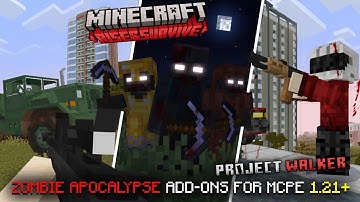 Best Zombie Apocalypse Add-ons for MCPE 1.21+ (Survival Horror!)