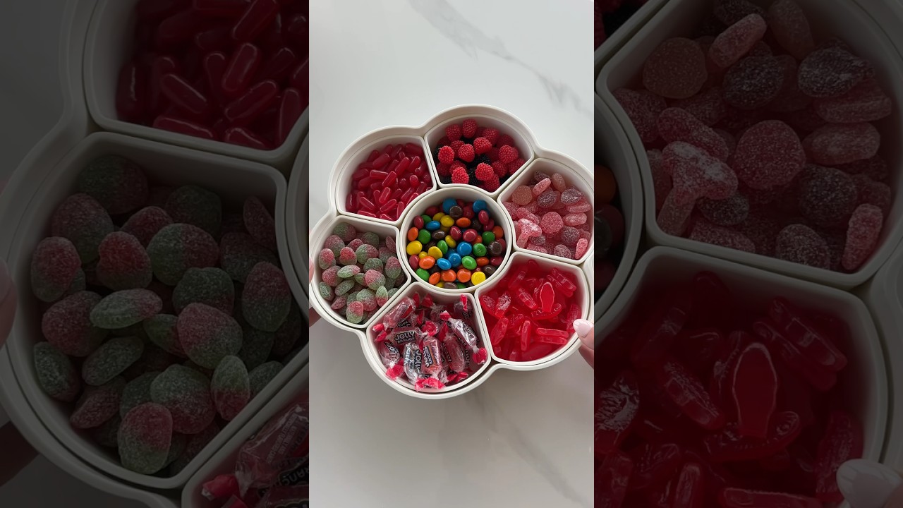 *ASMR* RED 40 SNACK TRAY! 