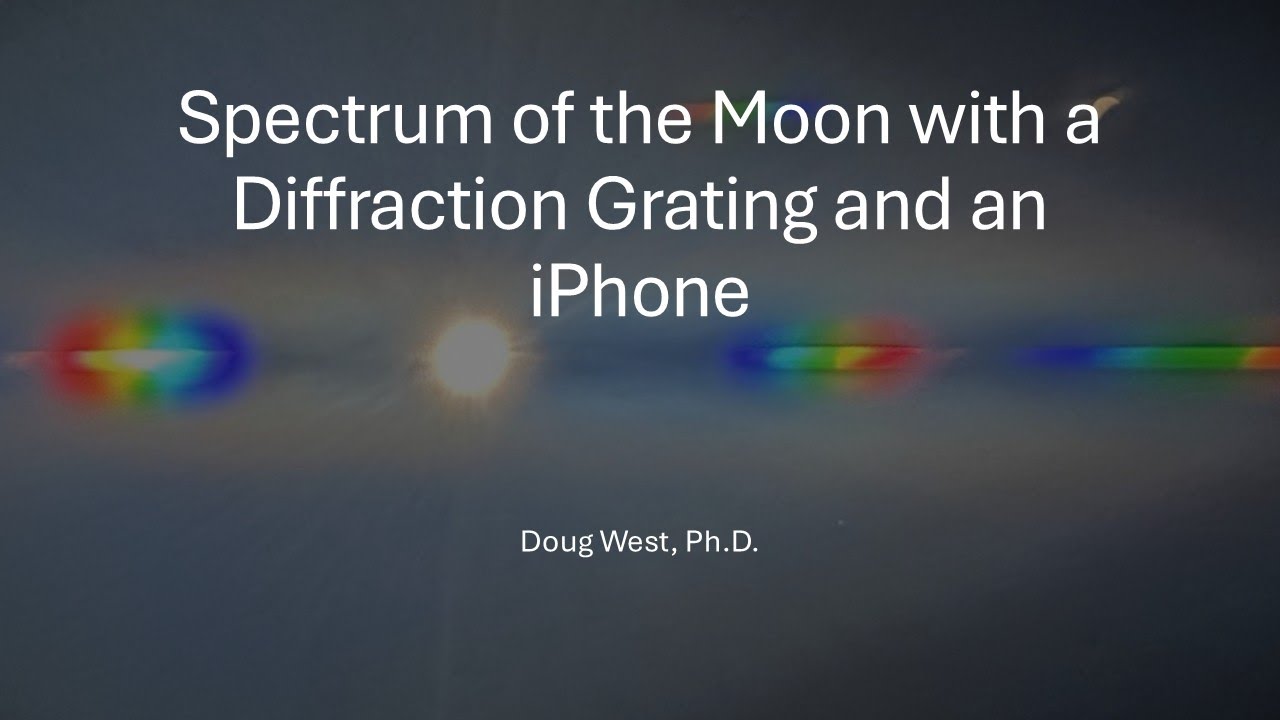 Moon Spectrum with an iPhone | Simple Solar Spectroscopy - YouTube