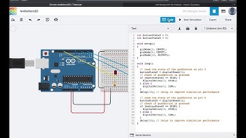 TinkerCAD Arduino Sim - Two Button LED