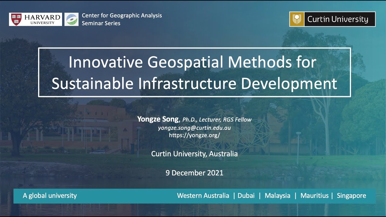 Harvard Geography inar Geospatial Methods for Sustainable