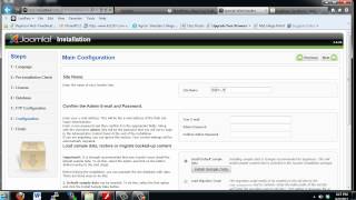 Joomla 1.5.26 initial install and configuration