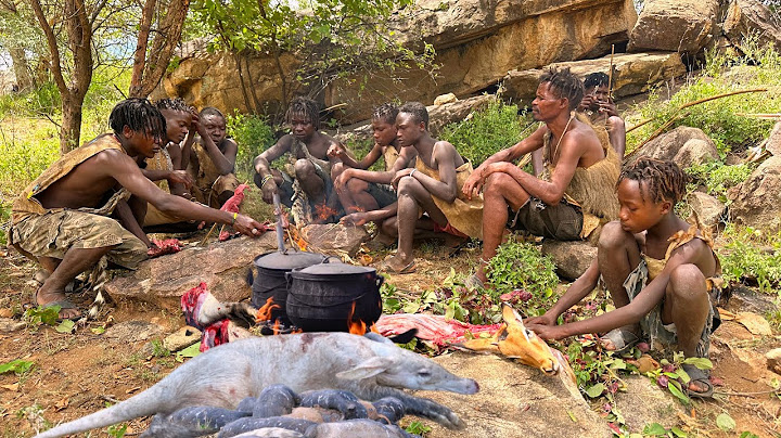 Hadzabe's ways of hunting and cooking tradition