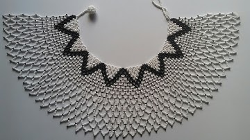 Zulu Necklace with zig-zag pattern (part 1)