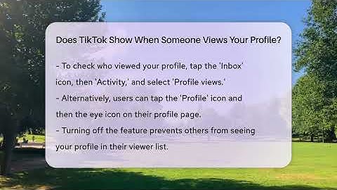 Does TikTok Show When Someone Views Your Profile? - Everyday-Networking