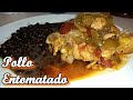 POLLO ENTOMATADO- ¡Fácil rápido y delicioso.!