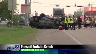 Full Car chase ends in crash, 3 children injured Update