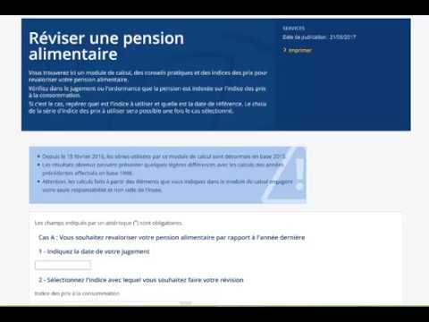 COMMENT CALCULER INDEXATION PENSION ALIMENTAIRE - YouTube