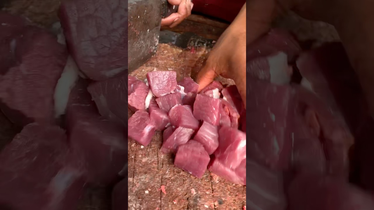 So amazing beef small boti cutting 