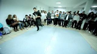 Bboy Cetowy (Polskee Flavour) judges solo at Represent 5 Hip Hop Festival in Ukraine