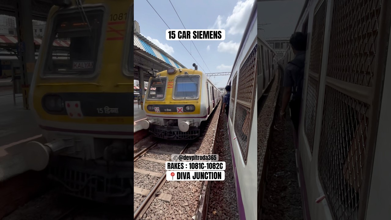 Mumbai Csmt - Kalyan (15 Car)(Fast) Local Skipping Diva Junction 🚂 