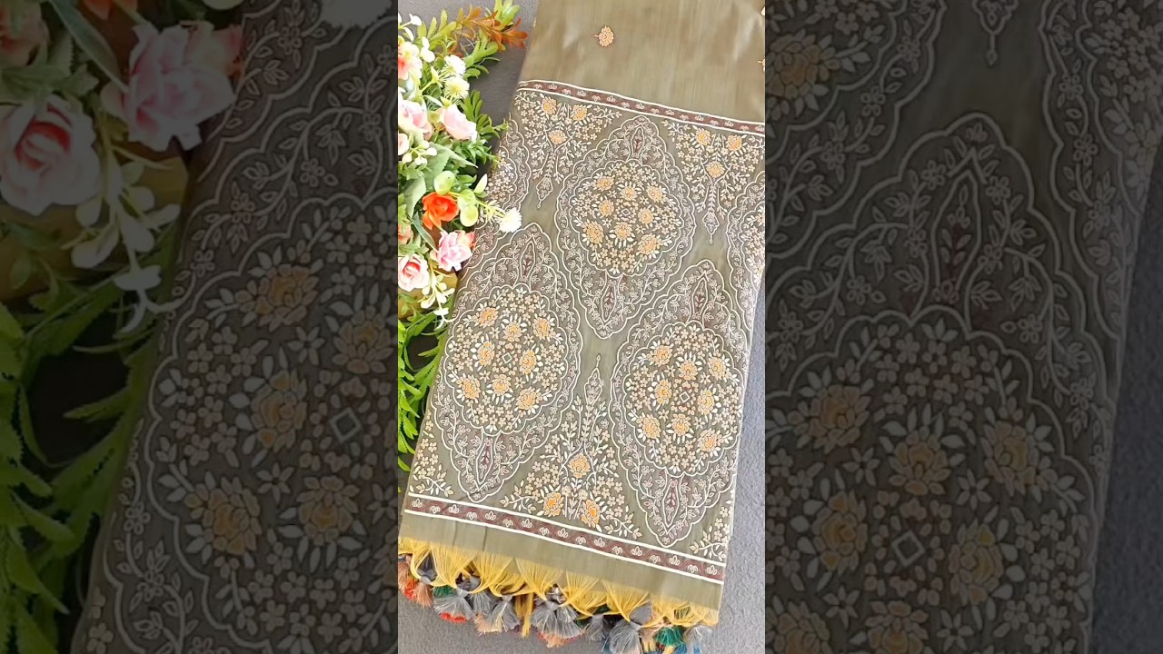 Soft Mul Cotton Pashmina Weaving Saree