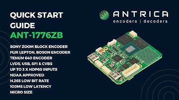 ANT-1776ZB Sony Zoom Block, Flir, Tenum, USB and analogue video encoder : Quick Start Guide