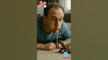 Man vs Turtle: Spaghetti Showdown 🍝🐢 (Wait for the snap!) #funnyanimals #turtle #spaghetti