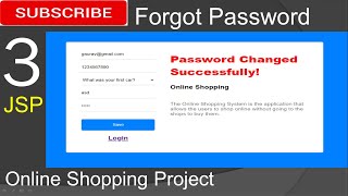 3 Online Shopping Project In Jsp  Forgot Password Page eclipse Idetomcat Sever Mysql Database