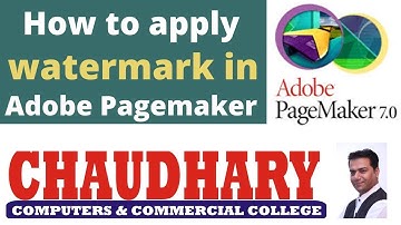 How to apply watermark in Adobe Pagemaker | how to apply watermark in pagemaker | #pagemaker #adobe