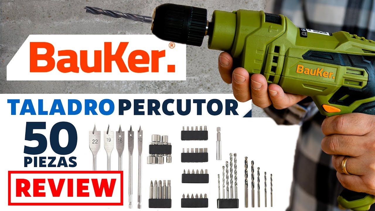 Review: Taladro Bauker con kit de accesorios - YouTube