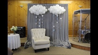 Here is a video on baby shower backdrop set up. i made these balloon
clouds in my previous video, also if you want to see what kind of
changes we chec...