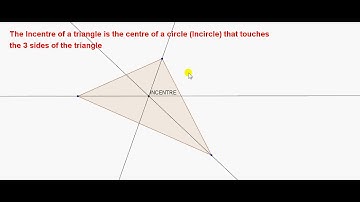Construction of the Incentre and the Incircle of a triangle
