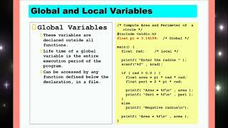 CS3251 UNIT 1 variable declaration  in c