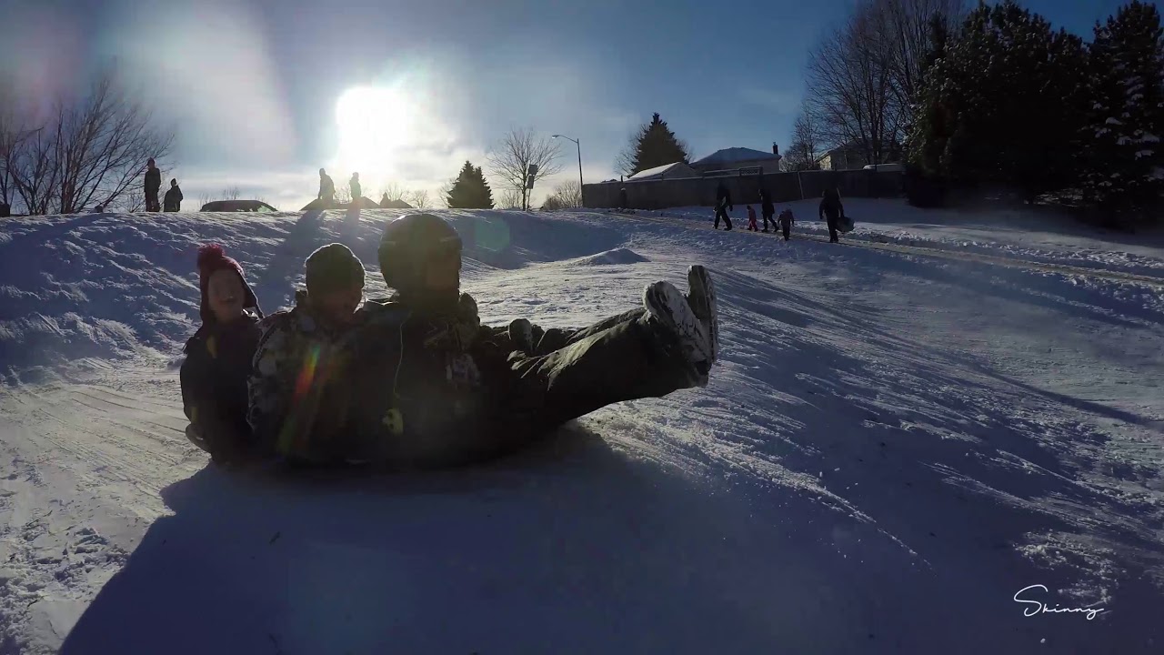 Tobogganing in Newcastle, Ontario YouTube