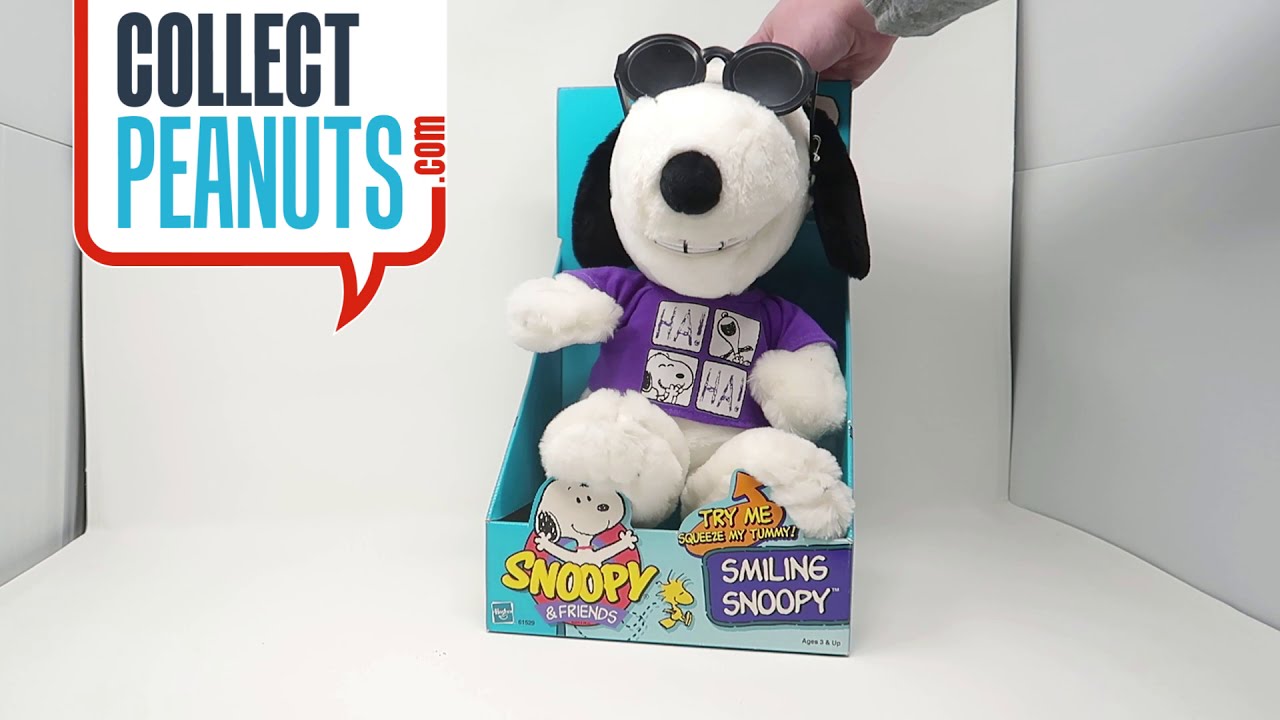 Smiling Snoopy Laughing Joe Cool Plush Peanuts Animated Toy Collectpeanuts Com Youtube