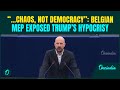 Belgian MEP Botenga TORCHES Trump and Netanyahu Over STRIKING School Girls in Iran at EU Parliament