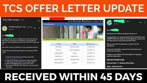 TCS Offer Letter Update