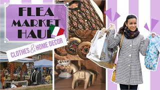 Flea market VINTAGE HAUL!!!  Home decor, clothes, silk scarves & more!