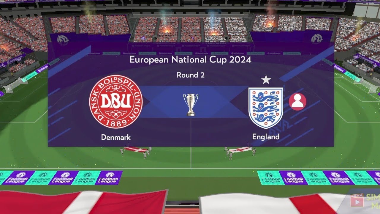 Denmark vs England – UEFA Euro 2024 Group Stage Matchday 2 | Football League 2025