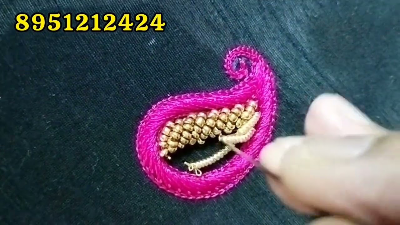 🔥 3-in-1 Embossed Work Tutorial | Thread, Beads & Zardosi 💫 | Learn Aari Embroidery Like a Pro!