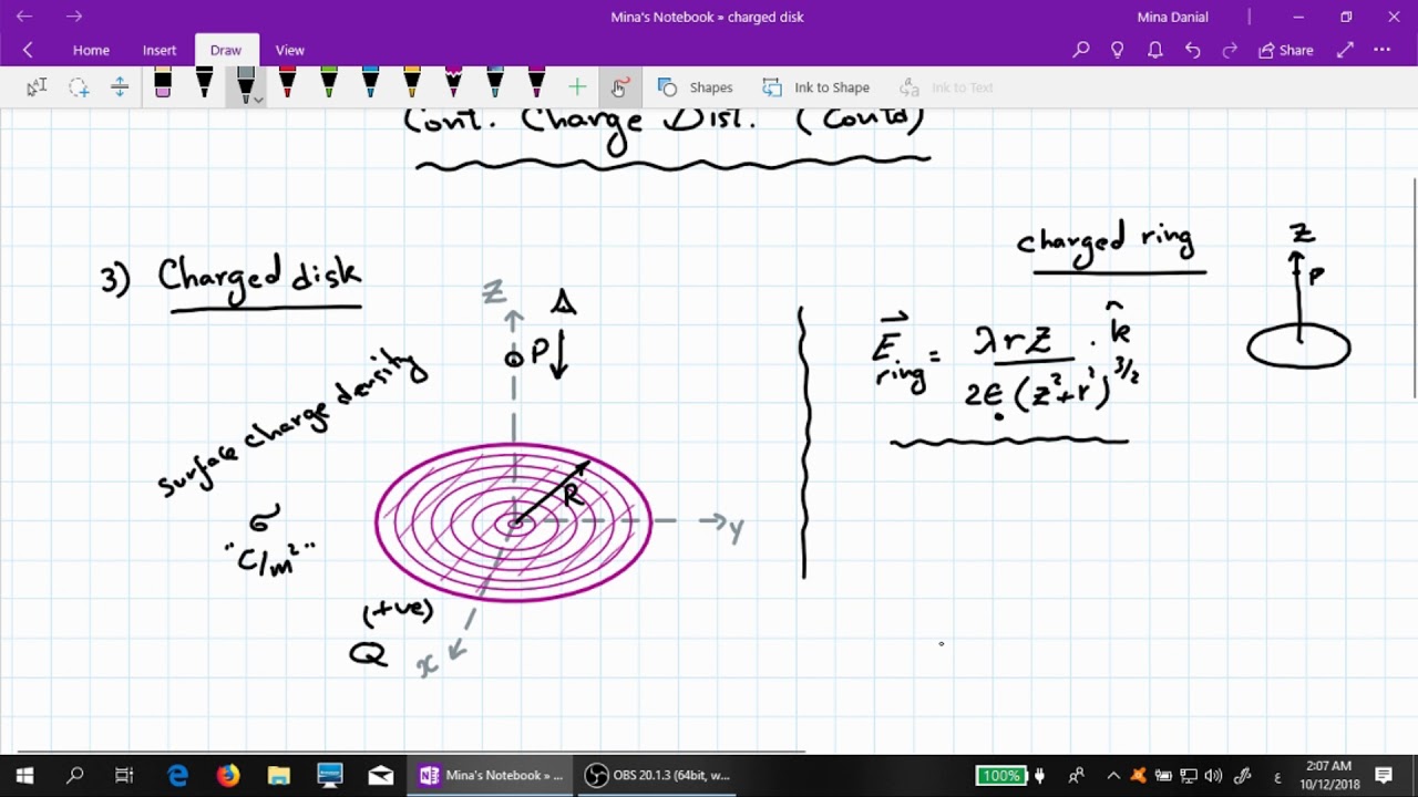 I-6-3) Continuous Charge Distribution 3 - التوزيع المستمر للشحنات 3