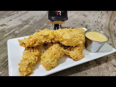 Awesome Potato Chip Chicken Tenders w/ Honey Mustard!!