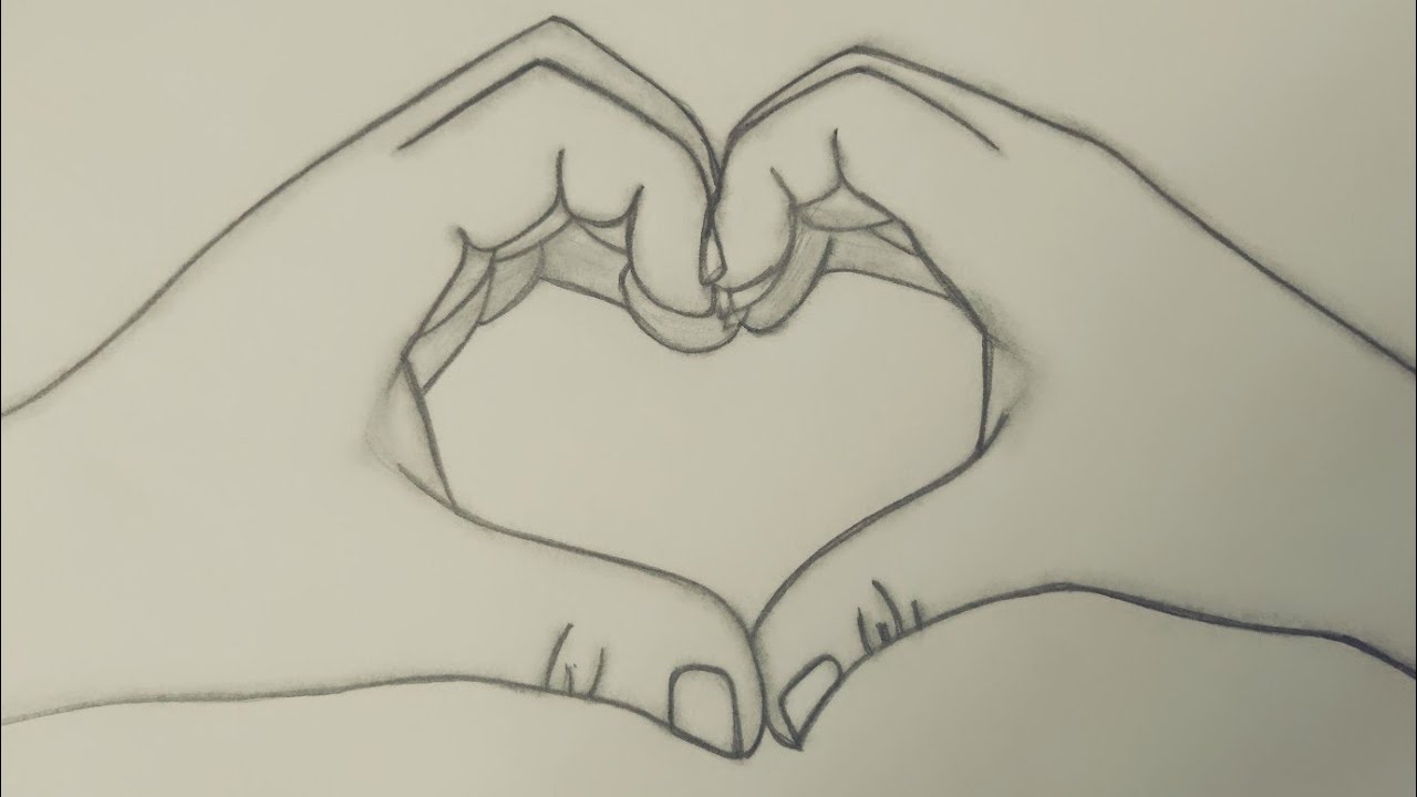 How To Draw Heart Hands Making A Heart Easy Step By Step Youtube