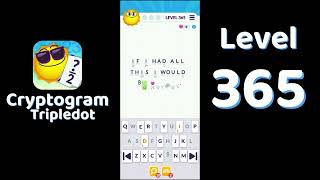 Cryptogram Tripledot Level 365 Answer | SolutionGuruji