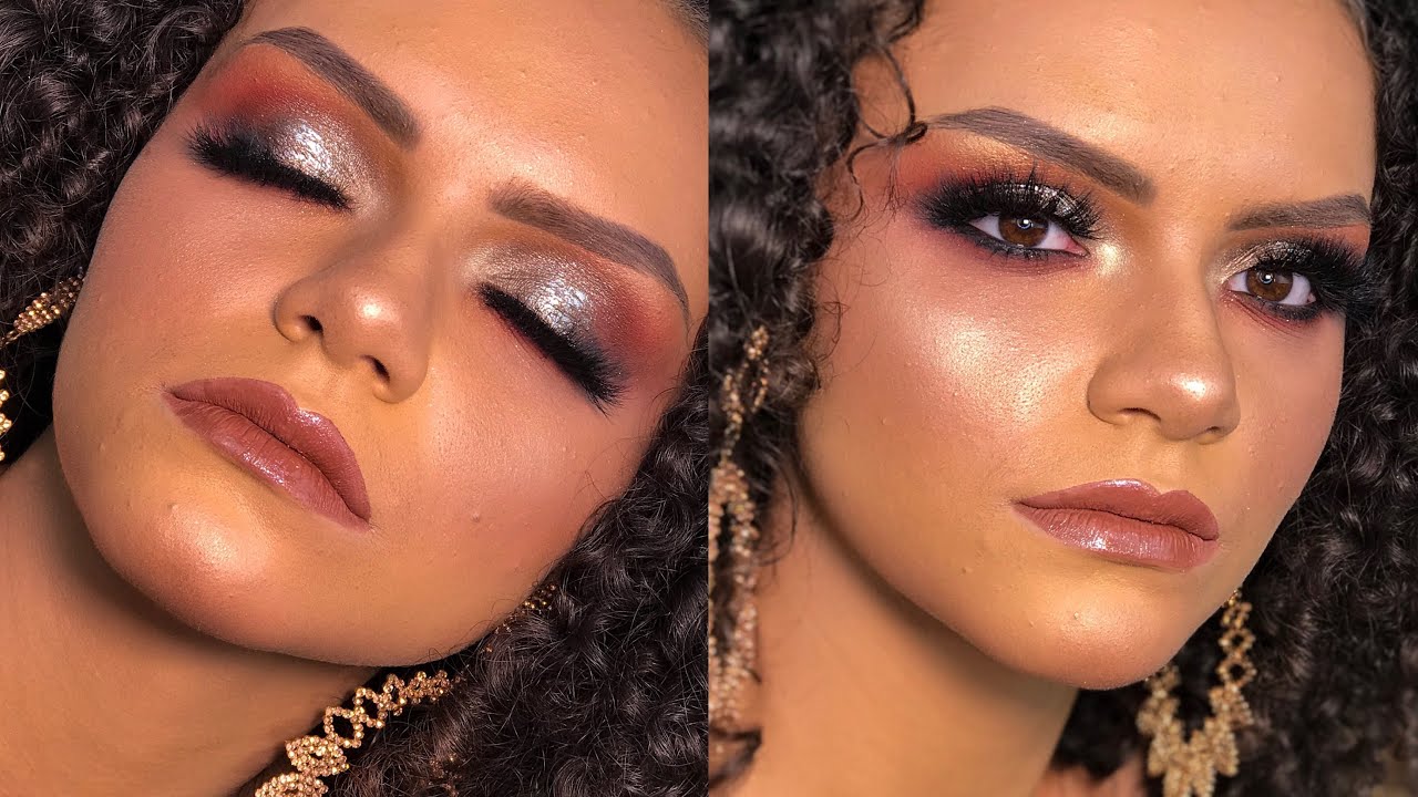 MAQUIANDO CLIENTE : MAQUIAGEM GLAM EM PELE MORENA MÉDIA