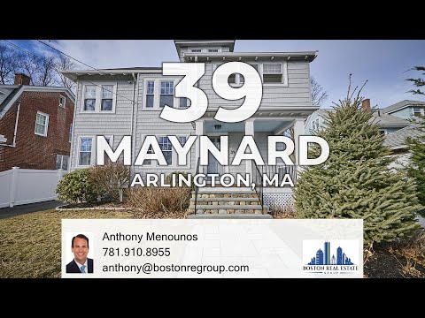 39 Maynard Street, Arlington, MA home video tour