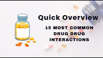 15 Most Common Drug-Drug Interactions to always remember!!!