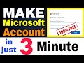 HOW TO MAKE MICROSOFT ACCOUNT | MAKE MICROSOFT ACCOUNT IN JUST 3 MINUTES