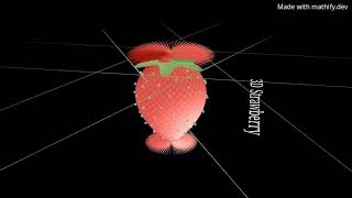 Strawberry 3D Animation: Parametric Surface & Fibonacci Seeds #MathifyCommunityClips