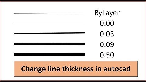 Change line thickness or line weight in autocad