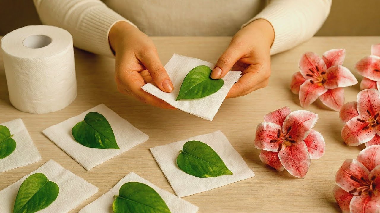 Incredible DIY Idea! Turn Tissue Paper into Beautiful Lilium Flowers 🌸 | Easy DIY Craft