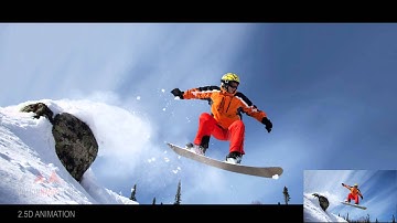 2.5D Animation Video – Skiing (Motion Magic Media)